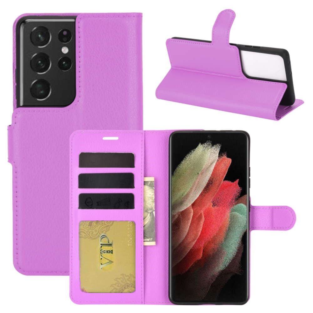 Leather Folio Wallet Case for Samsung Galaxy S21 Ultra Leather Folio Wallet Case for Samsung Galaxy S21 Ultra
